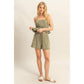 HF25E205-SET-Peplum Cami Top And Shorts Set