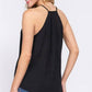 V-neck Surplice Woven Cami Top