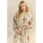 Floral Printed French Terry Hoodie