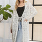 CESW3831- LONG SLEEVES CROCHET ELASTIC CARDIGAN