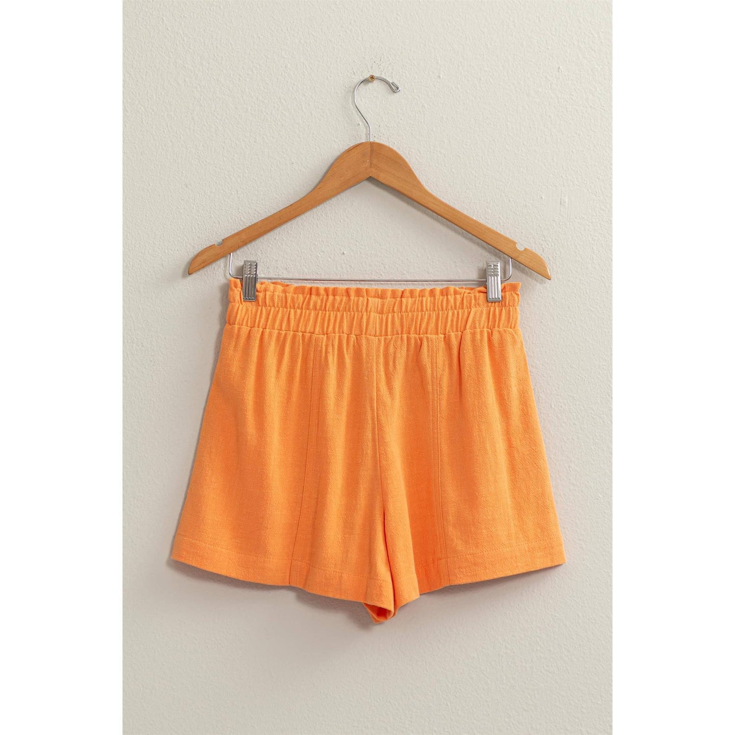 DZ24C377-D-ALL TIME FUN HIGH WAIST LINEN SHORTS