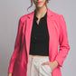`"._ Woven Solid Classic Blazer
