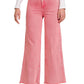 .SI-24919 Acid Washed Frayed Cutoff Hem Straight Wide Pants 0607