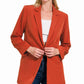 `"._ Woven Solid Classic Blazer