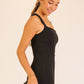 Square Neck Mini Romper Dress