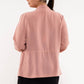 PLUS 3/4 ROUCHED SLEEVE BLAZER
