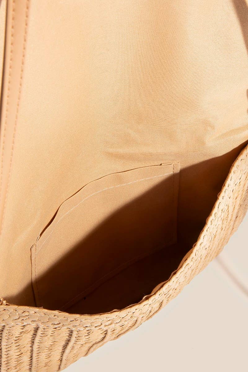 Intricate Paper Weave Envelope Clutch Bag