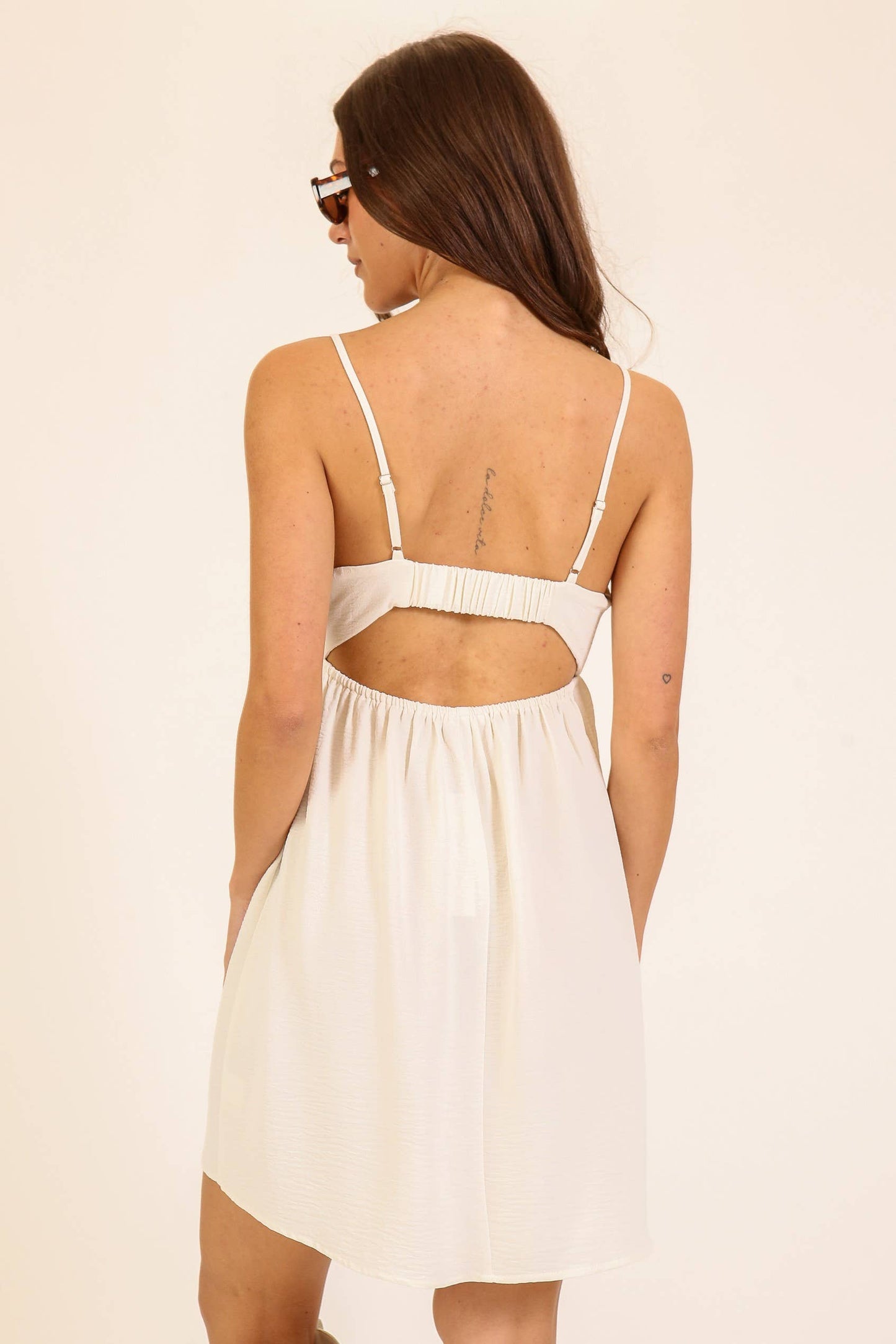 Airflow Tie-Front Cutout Mini Dress