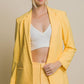 `"._ Woven Solid Classic Blazer
