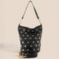 Studded Leather Bucket Bag
