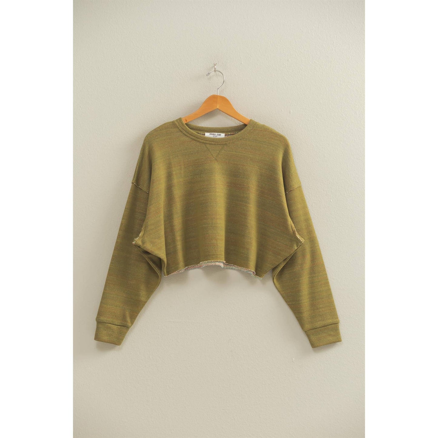 Drop-Shoulder Cropped Top