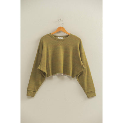 Drop-Shoulder Cropped Top