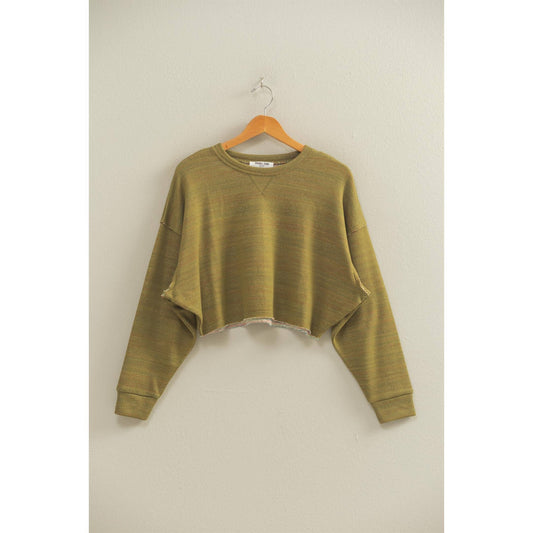Drop-Shoulder Cropped Top