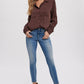 STUDDED EPAULETTE BUTTON UP SHIRT