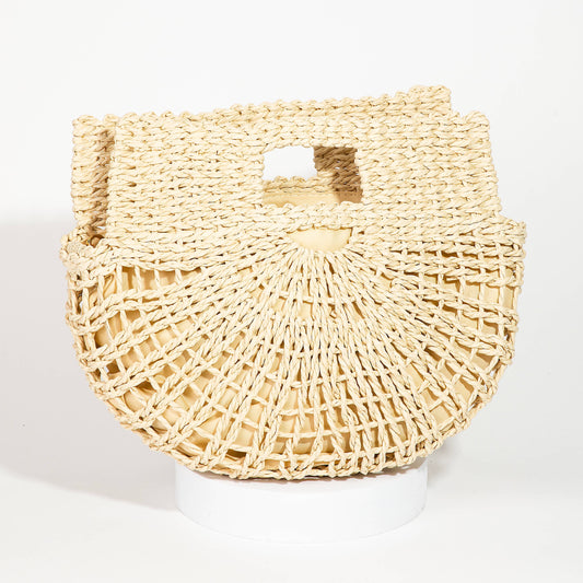 Braided Semi Circle Tote Bag