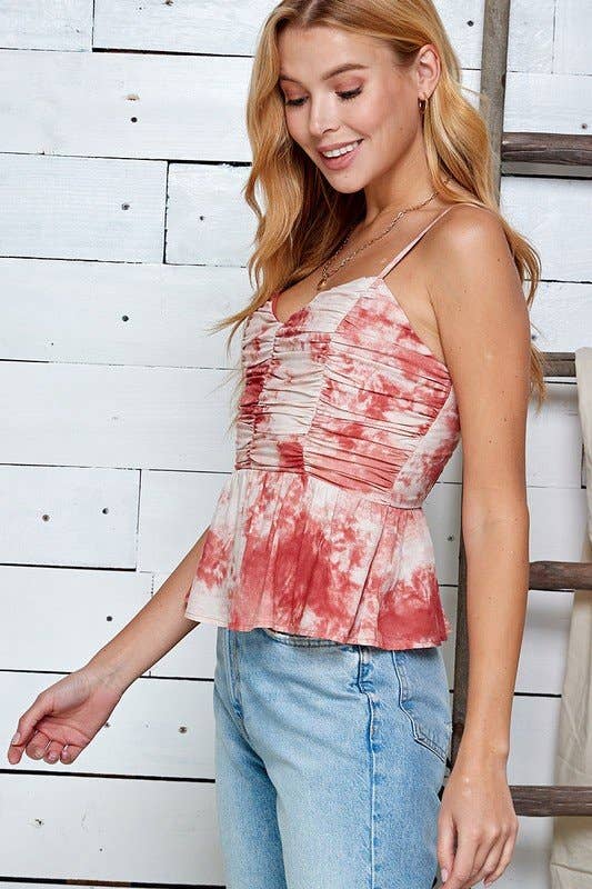 Sunburst Swirl Peplum Top