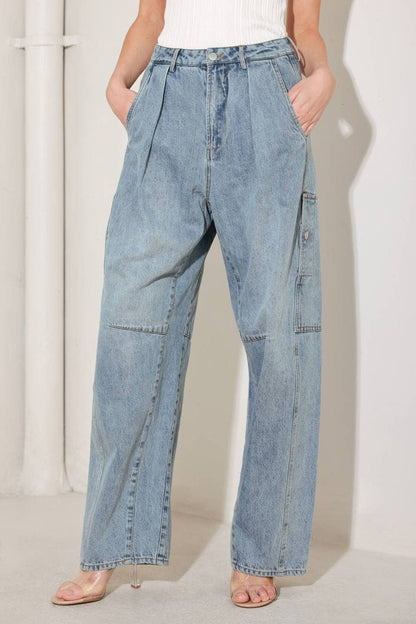 Washed Barrel Jeans