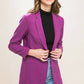 `"._ Woven Solid Classic Blazer