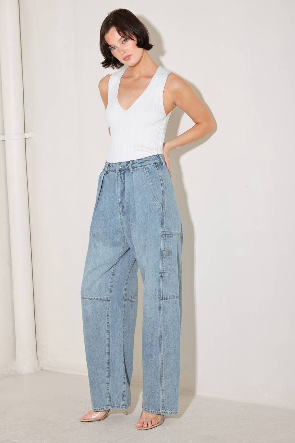 Washed Barrel Jeans