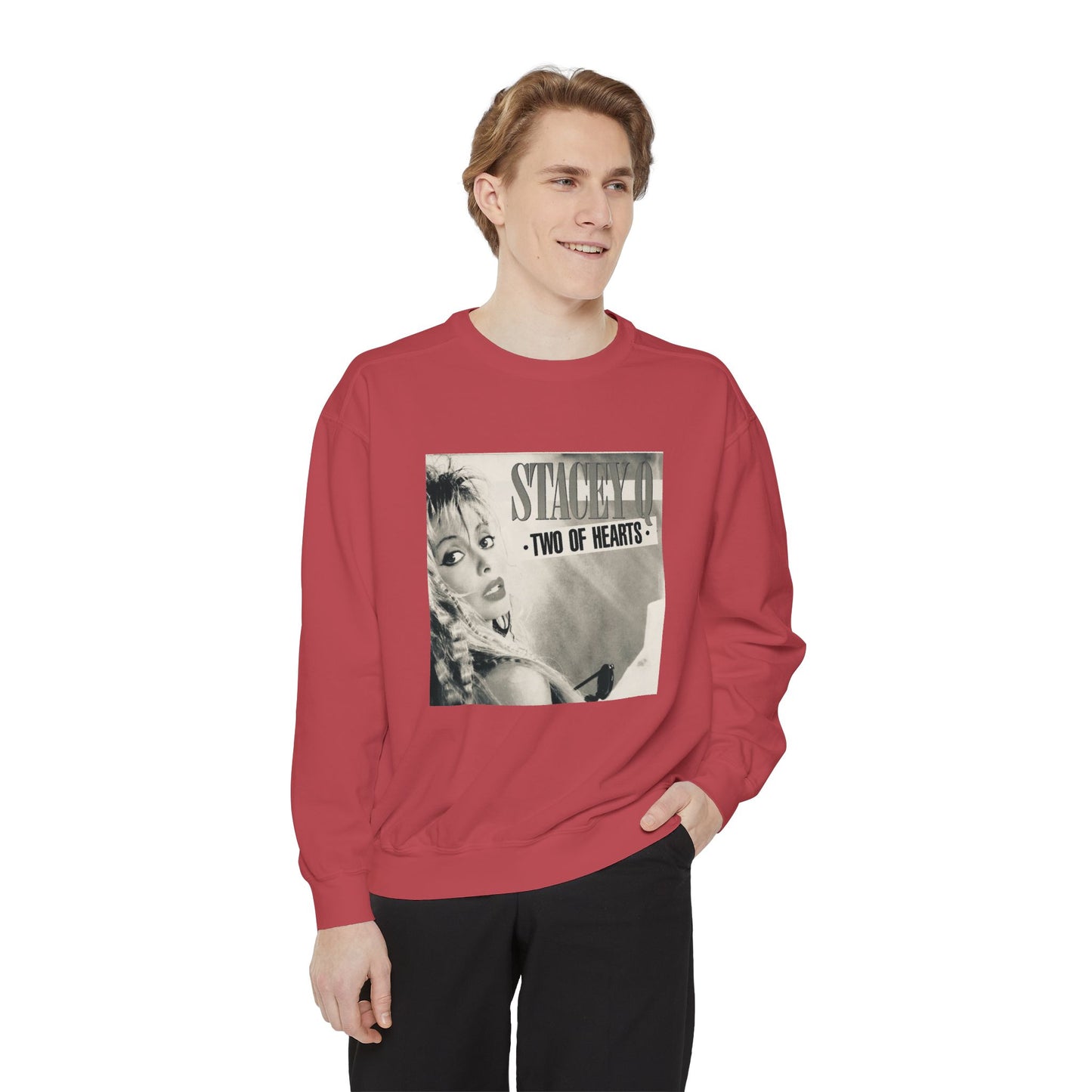 Vintage Pop Art Sweatshirt — "Two of Hearts" Graphic Crewneck