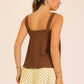 Tie Front Flowy Cami Top