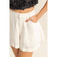 HF25A652-Linen Mid-Rise Flared Shorts