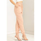 DZ23A546-Linen Drawstring Jogger Pants