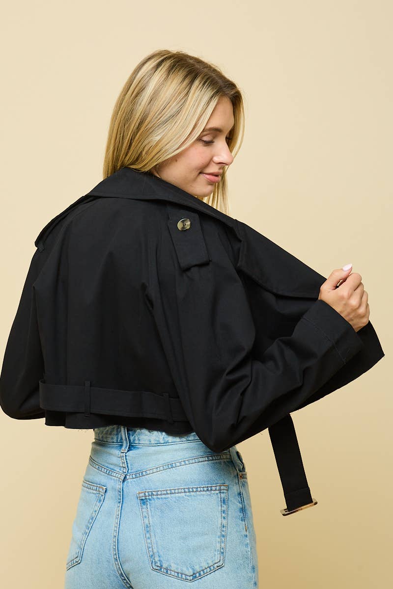 2509 - CROPPED TRENCH JACKET