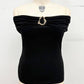 Plus Size Off-Shoulder Top with Metal Accent