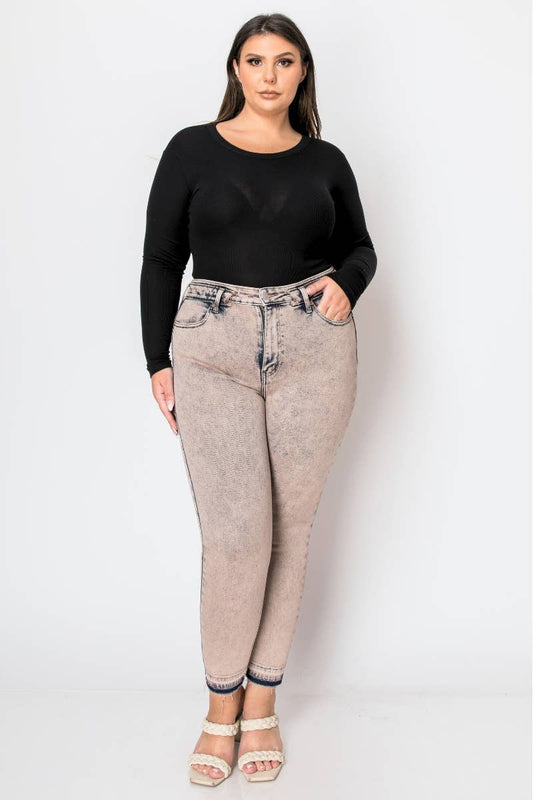 PLUS SIZE - HIGH RISE STRETCH SKINNY JEANS