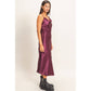 Cowl Neck Satin Slip Dress