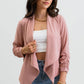 3/4 ROUCHED SLEEVE BLAZER