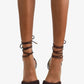 XANDRA - Chocolate Crochet Look Stiletto Heels