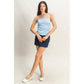 DZ25C126-Satin Back Tie Detail Sleeveless Top