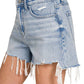 ...SI-27316 Distressed Hem Denim Shorts