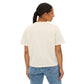 Heart Lock Boxy Tee — Vintage Red Padlock Graphic Women's Crop Top