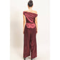 Asymmetrical Cowl Neck Wide Leg Jumpsuit