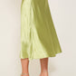 Satin midi flare skirt