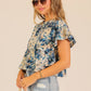Floral Tiered Ruffle Blouse