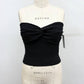Smocked Twist Front Bandeau Top