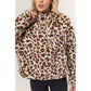 Animal Print Sherpa Half-Zip Pullover