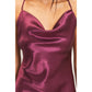 Cowl Neck Satin Slip Dress