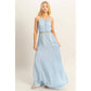HF25E129-Side Cutout Side Slit Maxi Dress