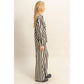 Vertical Stripe Shirt & Pants Set