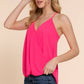 V-neck Surplice Woven Cami Top