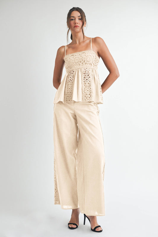 Crochet High Waist Pants