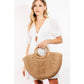 Half Moon Straw Tote Bag