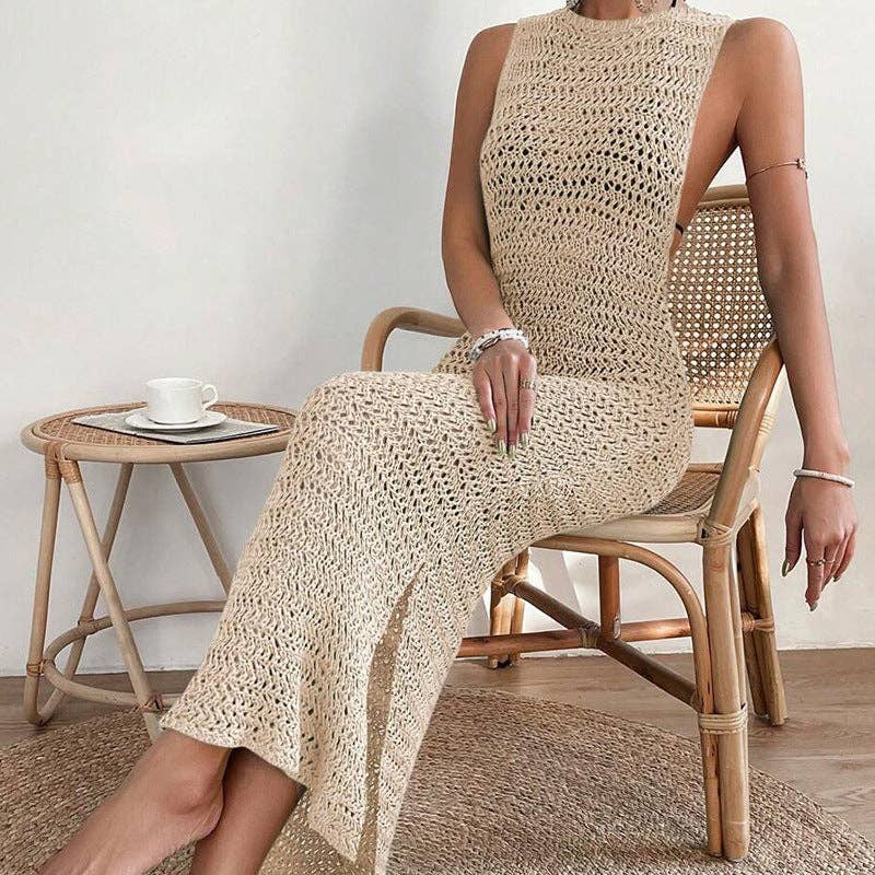 Hollow Out Slit Swim Cover Up