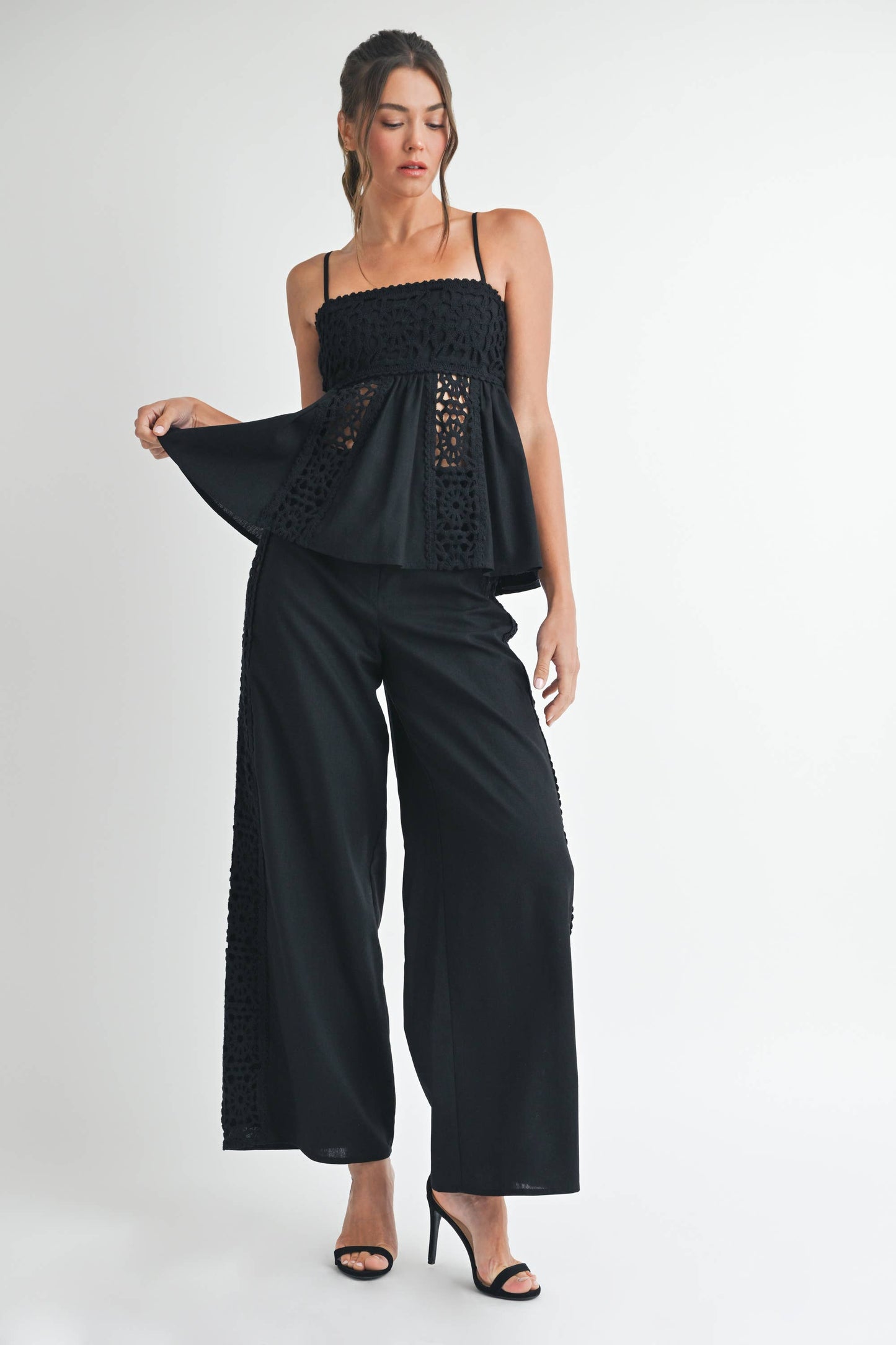 Crochet High Waist Pants