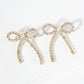 18K-Gold-Dipped Cubic-Zirconia Ribbon Bow Drop Post Earrings